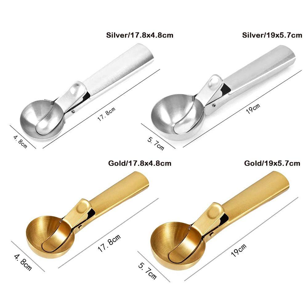 Stainless Steel Ice Cream Scoop Dual-Purpose Design Multifunctional Scoop Fruit Scoop Kitchen Use