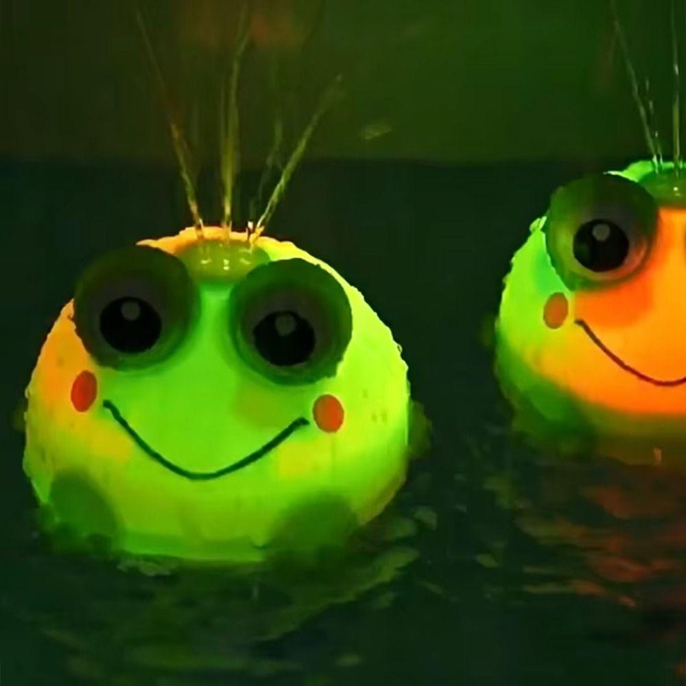 LED Light Frogs Baby Bath Toy Automatic Water Sprayer Water Sprinkler Bath Toy Bath Time