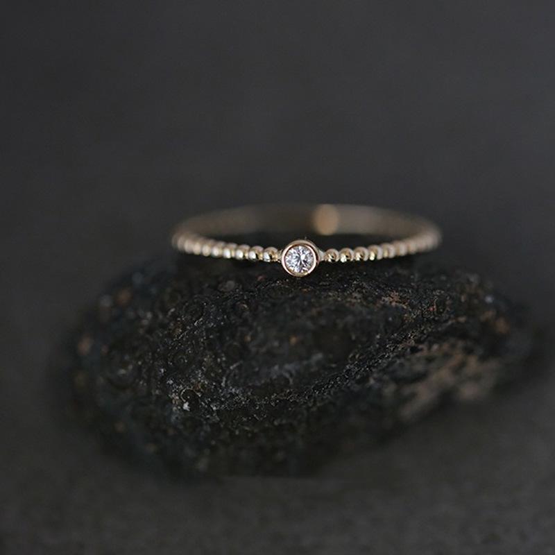 Стильное белое корейское разомкнутое кольцо из серебра 925 пробы - женское легкое роскошное составное кольцо на мизинец