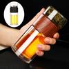 Glass Tea Bottle Dual-Use Tumbler with Infuser Men' Mug Portable