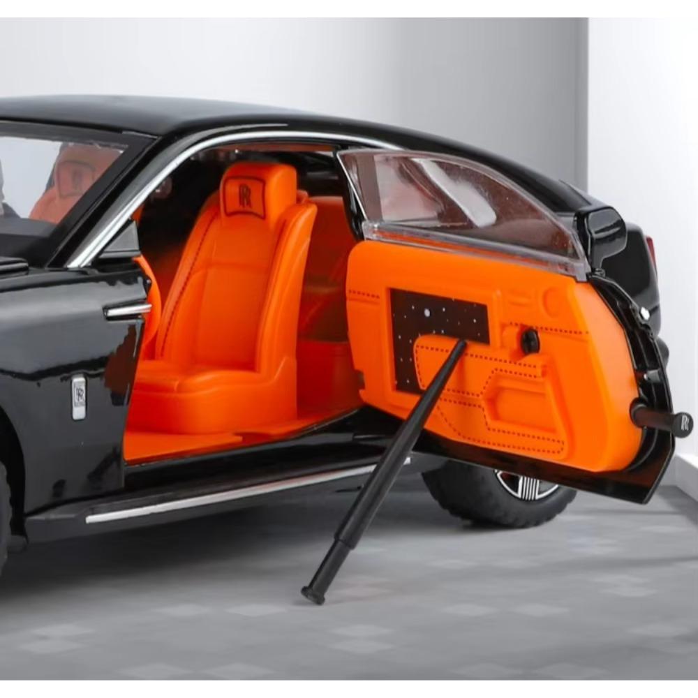 Simulation 1/24 Rolls Royce Spectre Super Car Alloy Model with Sound Light Collection Miniature Voiture Children Boy Toy Vehicle