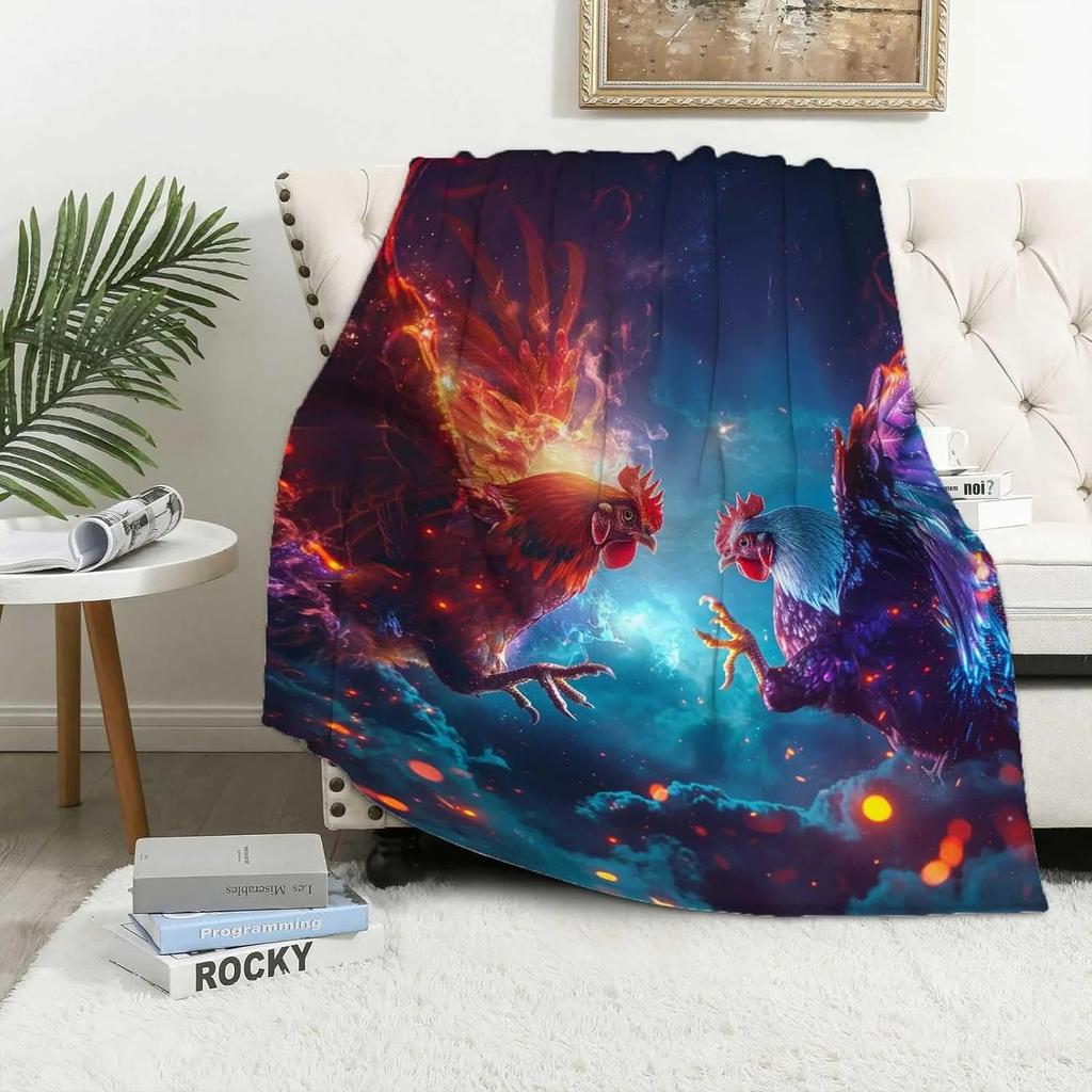 White Tiger Throw Thin Blanket Animals Printed Lightweight for Couch Home Decor Gift for Lion Tiger Elk Bears Dogs Cats Lovers