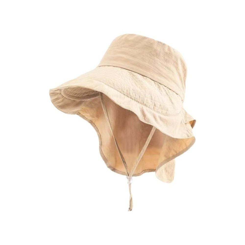 Korean Style Wide Brim Sun Hat Solid Color Women Bucket Hat Fashion Sun Protection Hat  Outdoor