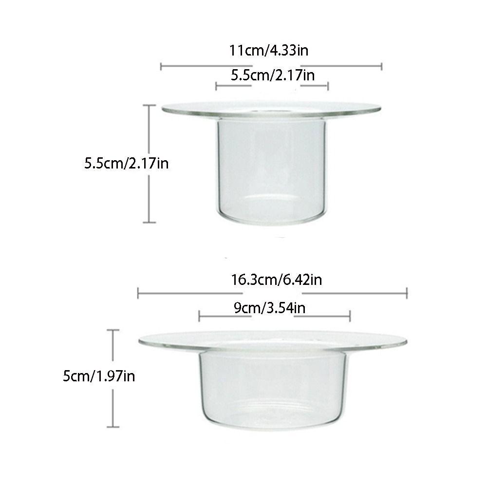 Многофункциональная прозрачная стеклянная миска в форме соломенной шляпы, бытовая миска для йогурта, декоративная тарелка для фруктового салата, кофе