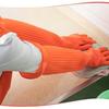 1 Pair 55CM Household Long Rubber Gloves Cleaning Gardening Home Industrial Work Glove Universal Supplies  Red S