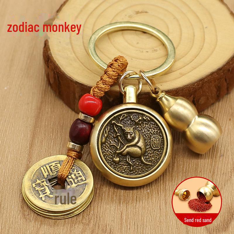 «Подвеска-брелок в виде змеи-хранителя с двенадцатью знаками зодиака, вращающимся орнаментом в виде пяти императоров и Будды»