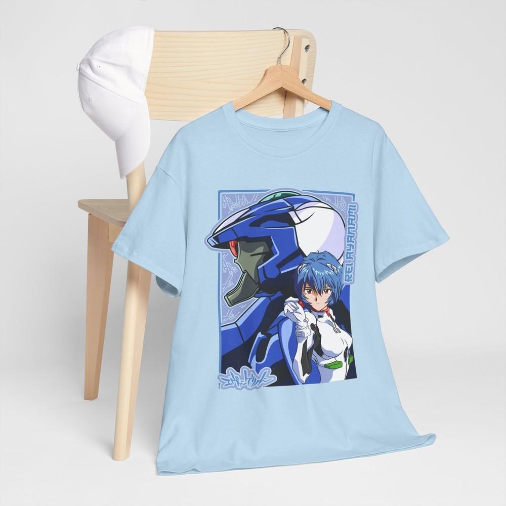 Футболка Neon Genesis Evangelion Рей Мисато Аска Аниме Ваифу Синдзи Черная Рубашка