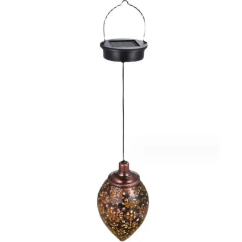 Уличный солнечный проекционный светильник в форме капли воды – Водонепроницаемый и полый для сада, патио, лестницы, забора, улицы, ландшафта