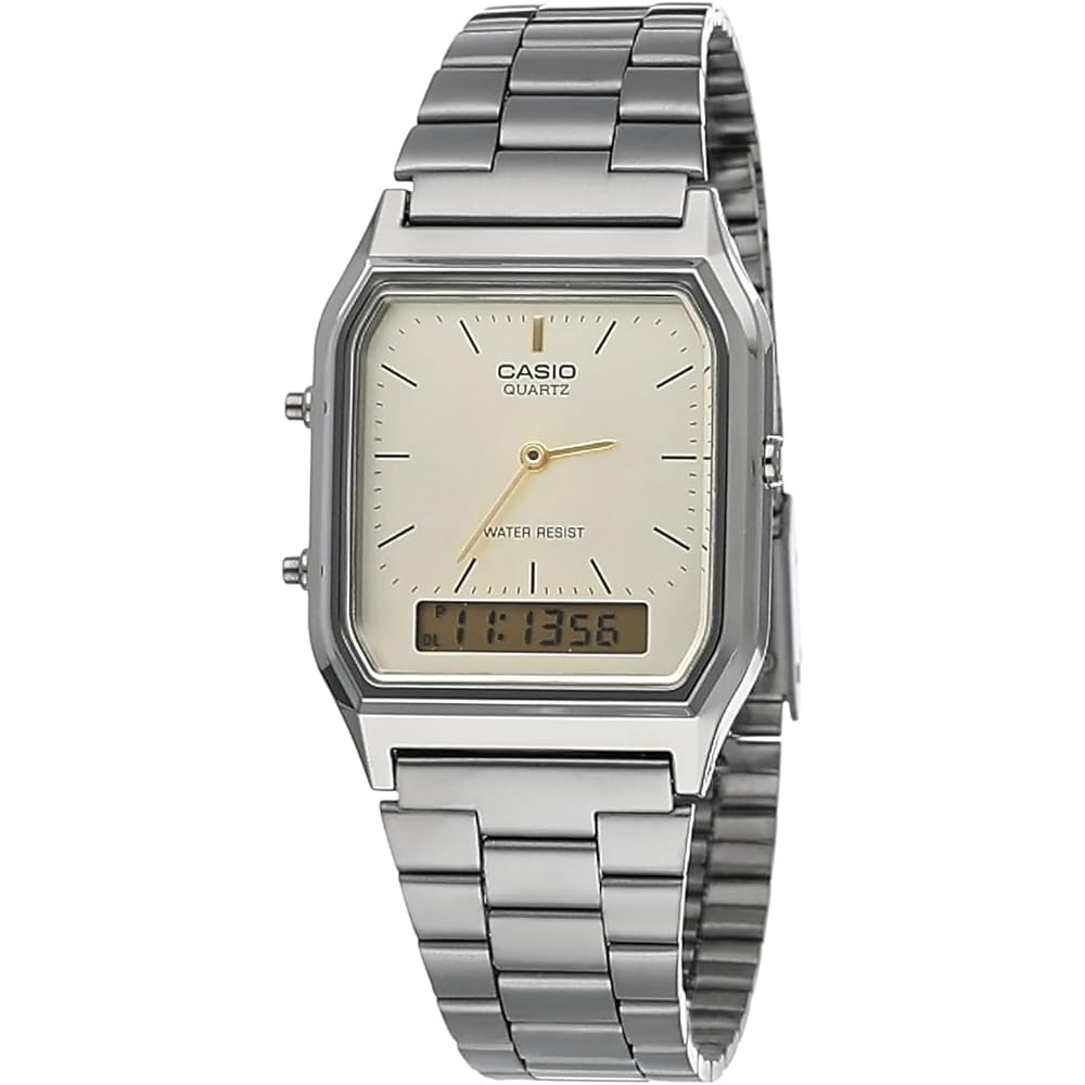 Casio AQ-230GG-9A Vintage Beige Analog-Digital Men's Fashion Quartz Watch