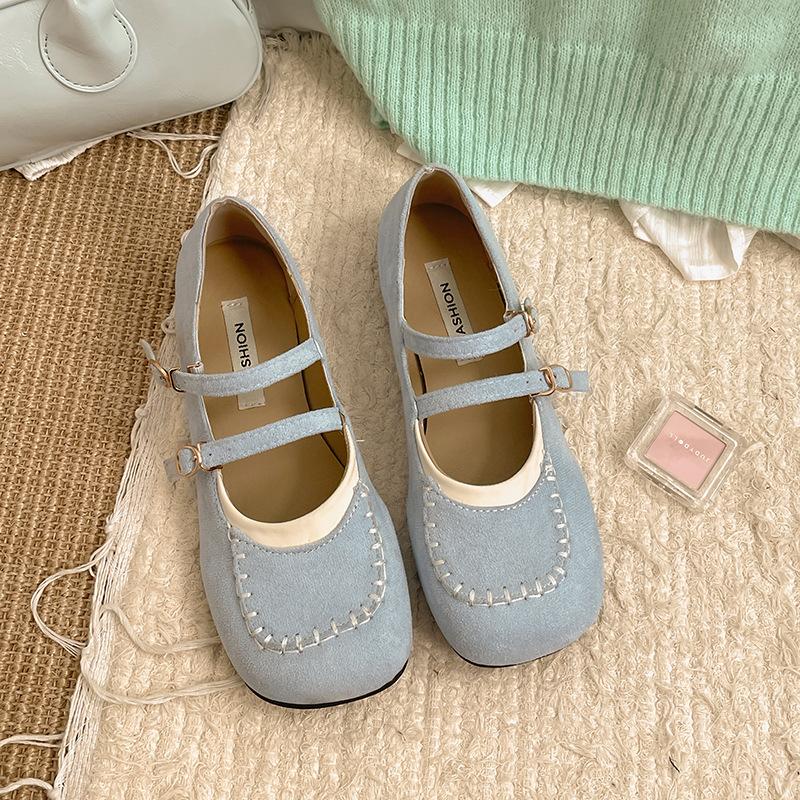 Fashion Lightweight Retro French Flat Bottom Shallow Mouth Single Shoes Women's 2025 New Spring and Autumn Skirt Versatile Mary Jane Shoes