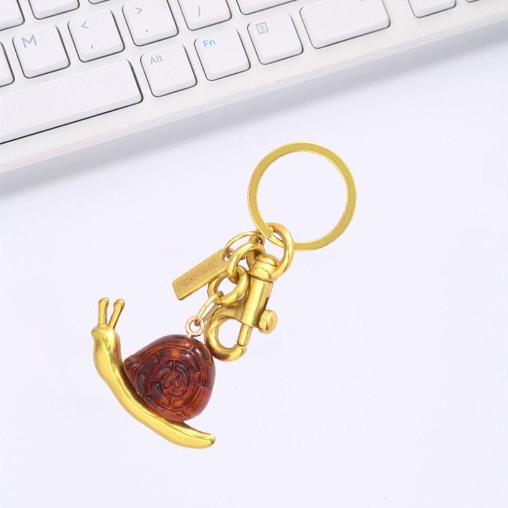 Decoration Resin Snail Keyring Anti-Lost Small Snail Bag Pendant Birthday Parties