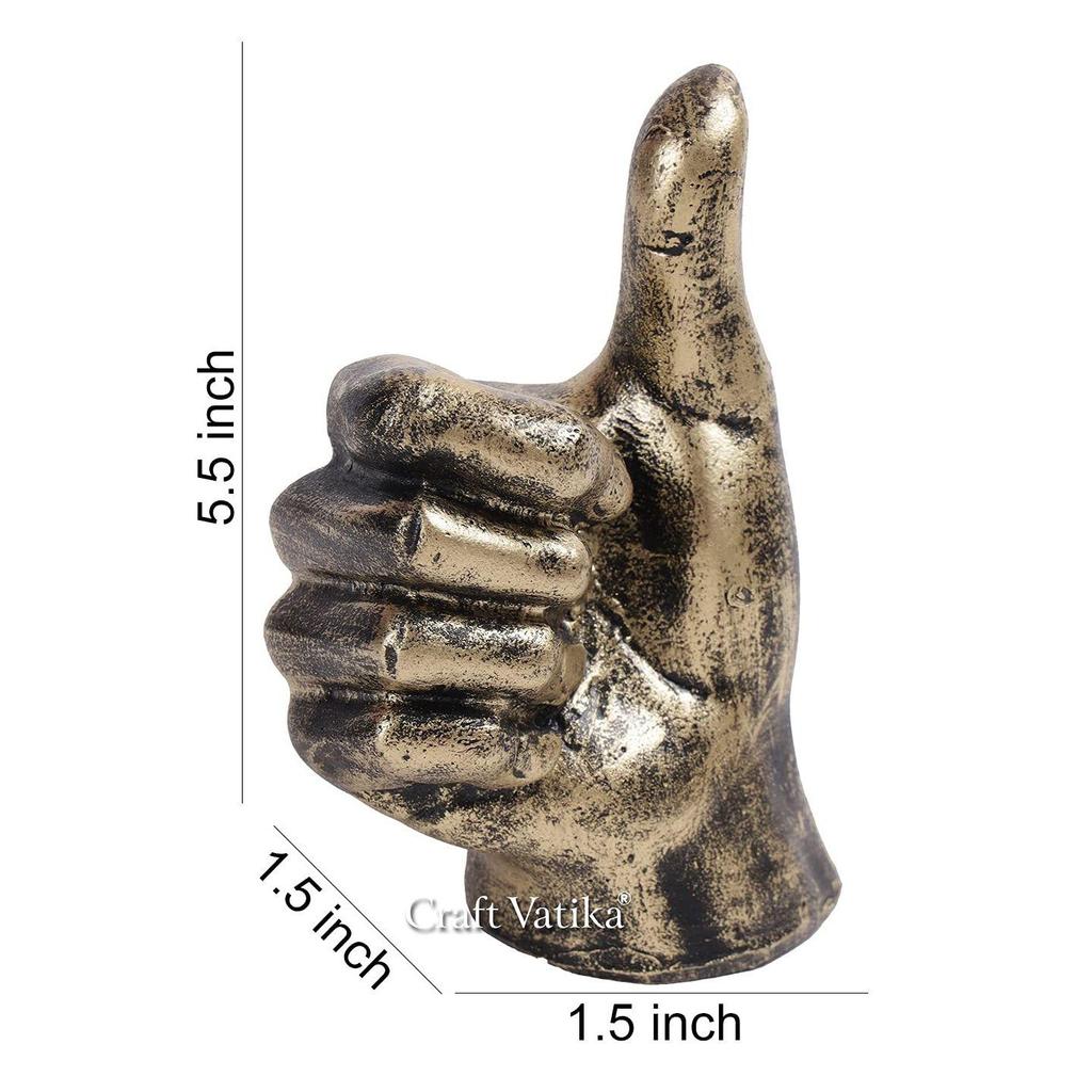 Смола Жест «Палец вверх» Статуэтка (5,5x1,5x1,5 дюйма)