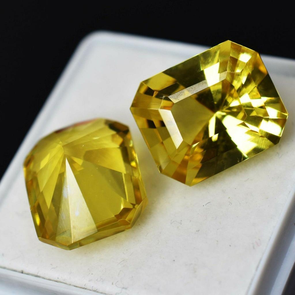 Natural Ceylon Top Quality Sapphire Yellow Emerald CERTIFIED 18.10 Ct Ring Size