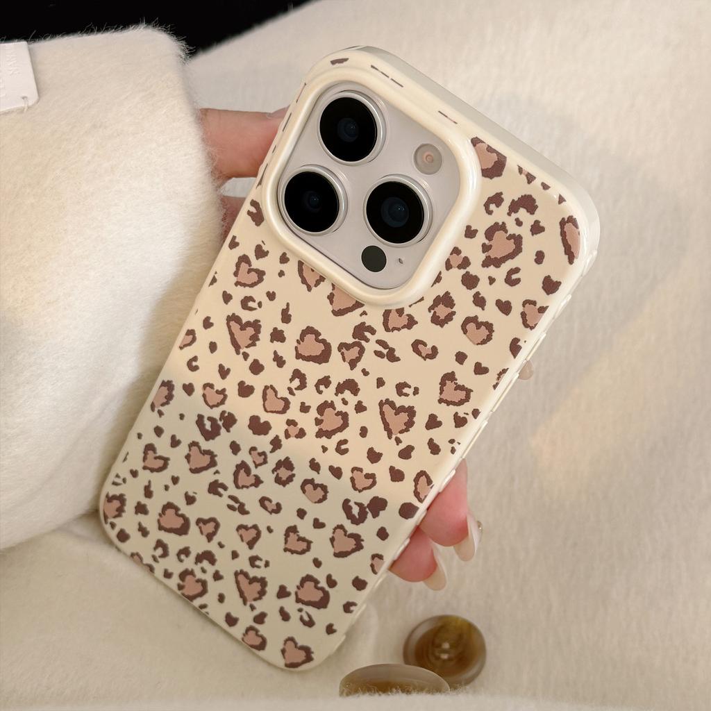 Vintage heart leopard print suitable for Apple devices17Phone case iphone16All Inclusive15promax Personality13Soft