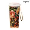 Stainless Steel Thermal Mug Double-layer Insulated Cup New Straw Cup  Travel