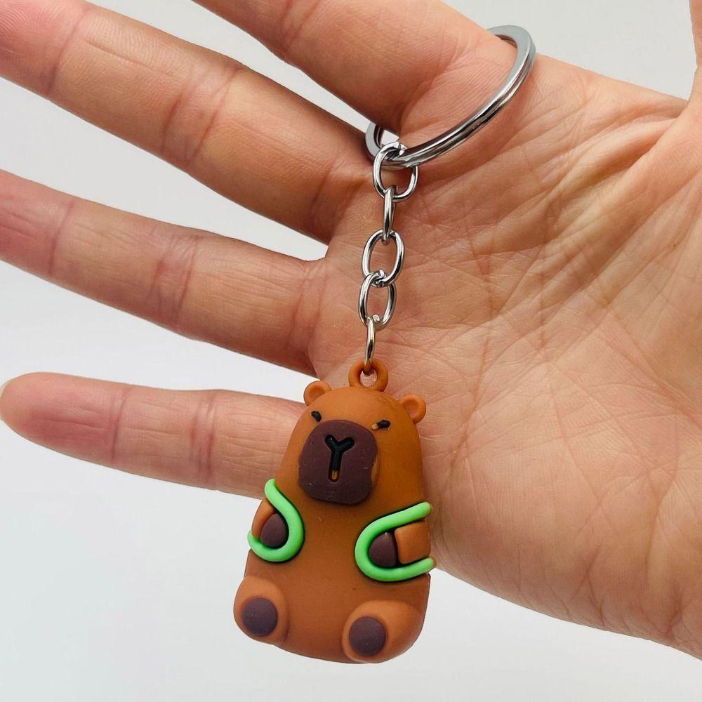 Kawaii Capybara Keychain Cartoon Doll Bag Pendant New Key Chain