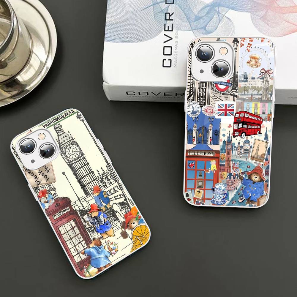 Classic Movie P-paddingtonS Tempered Glass For Iphone 14 13 12 11 Pro Mini XS MAX 14Plus X XS XR Fundas