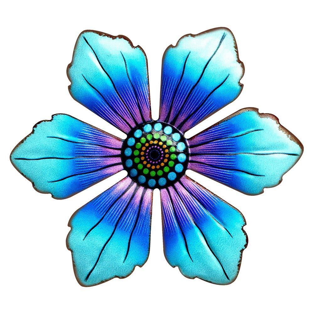 Home Decoration Sculpture Indoor Outdoor Metal Flower Ornament Garden Craft Wall Hanging Iron Art