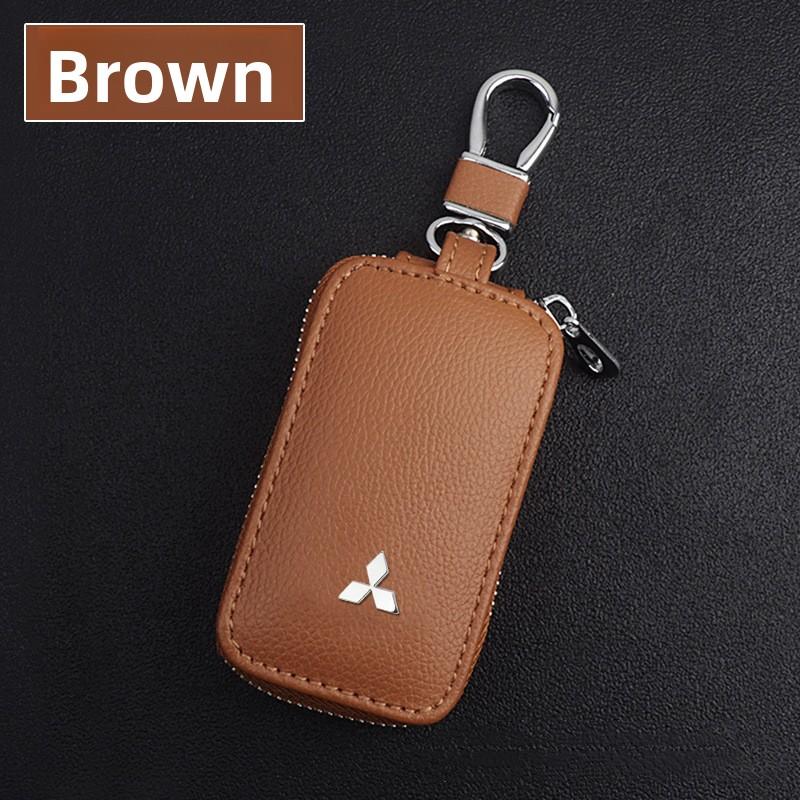 Car Key Bag Zipper Key Storage Protection Storage Bag For Mitsubishi Outlander Lancer ASX Pajero Delica EVO Triton Mirage Parts