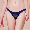 European & American Satin Thong: Women's Sexy Bikini Triangle Panties with Swan Detail