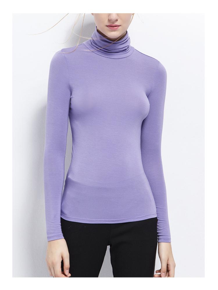 Весенне-осенний пуловер, сексуальный однотонный женский тонкий топ с длинными рукавами, женская водолазка, базовая рубашка, топы, уличная одежда