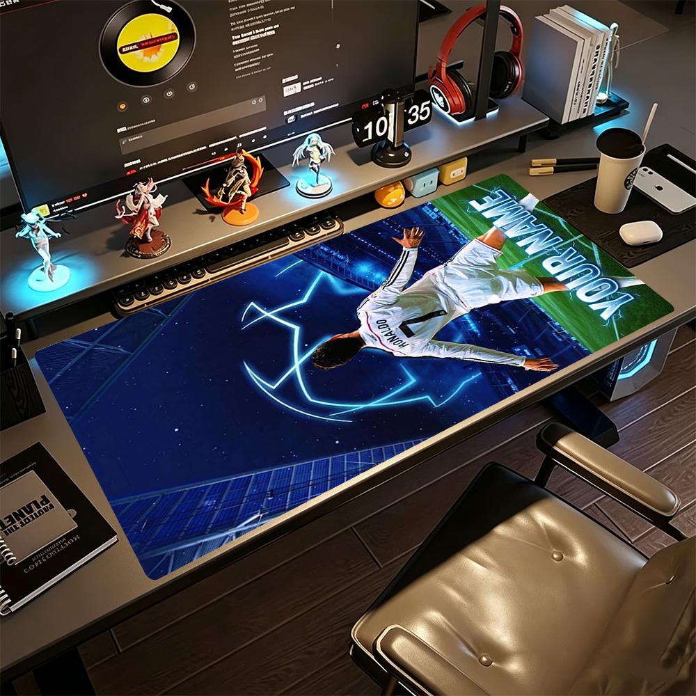 Cristiano Ronaldo (82) Customize Text Mouse Pad Keyboard Pad Computer Desk Keyboard Mat Non-Slip Rubber Base