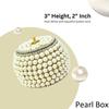 ADORN WORLD Off White Pearl Box Decorative Showpiece - 3 Cm  (Metal, Multicolor)
