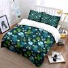 Frogs and Lily Pads Pattern Bedding Duvet Cover Set  (1*Duvet Cover 2*Pillowcases, without duvet insert)