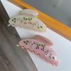 Rhinestone Transparent Acetate Hair Claw Hair Clip Flower Hair Claw Acetic Acid Shark Clip  Girls