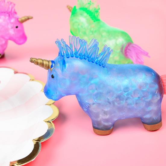 Unicorn Stress Ball Soft Squeeze Toy Sensory Water Beads Toy Stress