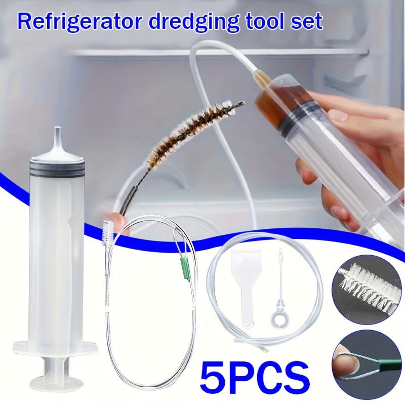 Набор для прочистки сливного отверстия холодильника, инструмент для очистки слива, щетка, трубка для подачи воды, мягкий шланг, используется для удаления остатков и грязи в холодильнике