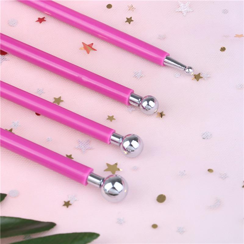 4 шт. ручка для украшения торта из помадки, металлический шар, цветы, инструменты для моделирования сахарных ремесел