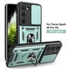 Чехол для Tecno Spark 40 Pro Чехол-книжка Tecno Spark 40 Pro Магнитное кольцо-держатель Бронированный чехол для телефона Защита камеры сдвижной задней крышкой