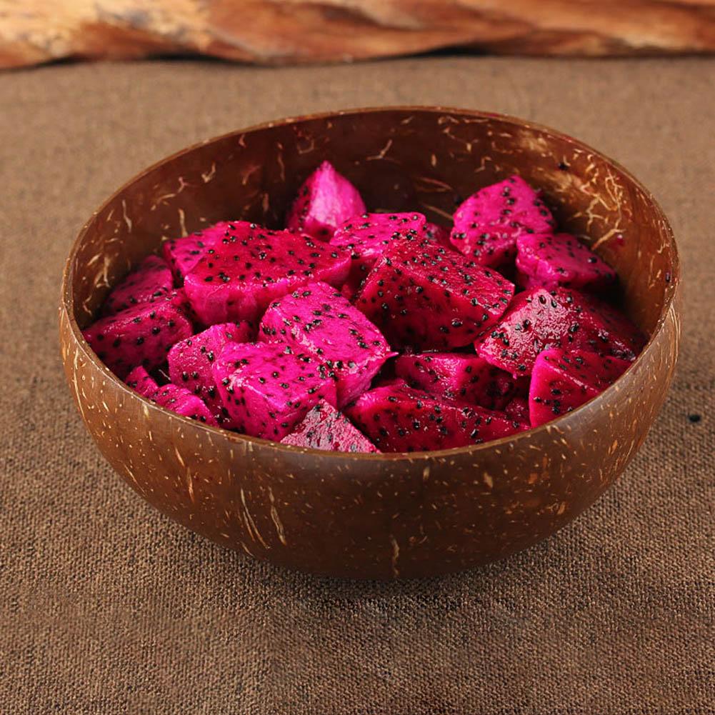 Натуральная кокосовая чаша Украшение Суп Фруктовый салат Лапша Рисовая чаша Деревянная фруктовая чаша Натуральная кокосовая чаша Деревянная фруктовая чаша