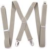 Practical Suspenders Men Adjustable Elastic X Back Pants Women Suspender for Trousers 2.5CM Width 4 Clips Braces