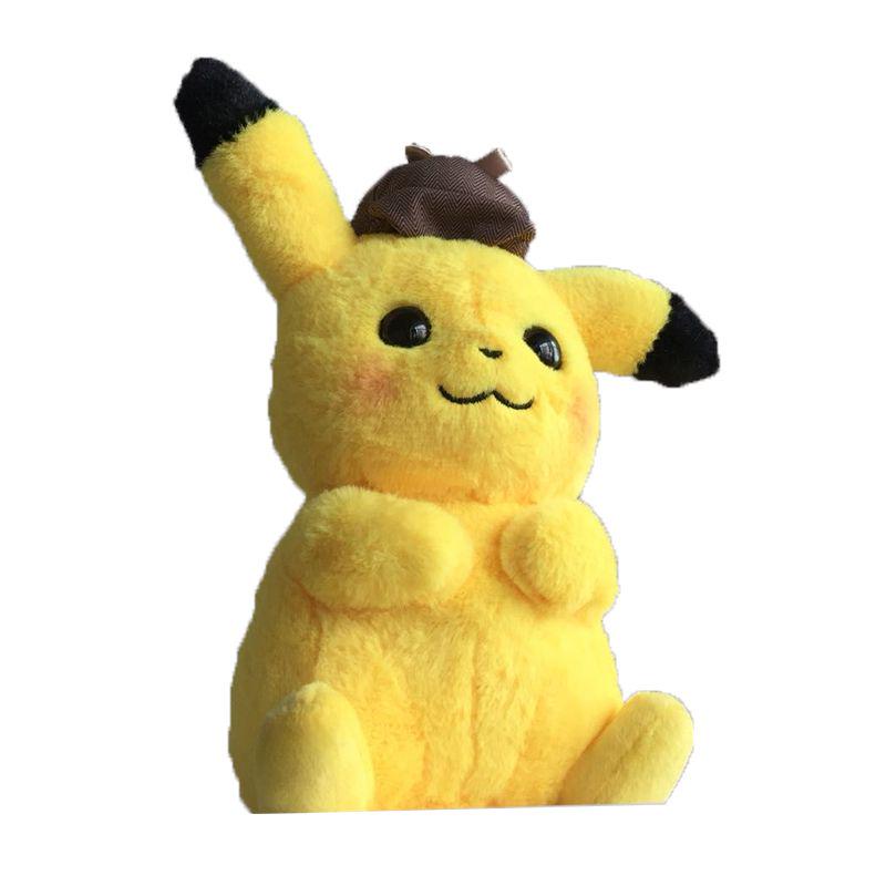 New Movie Pokemon Pikachu Detective Toy Soft Plush Figure Ideal Kids Gift