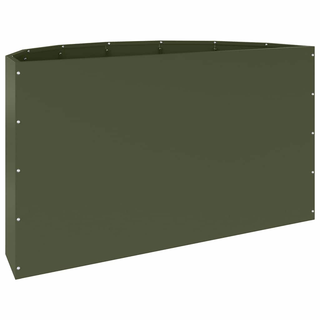 Plant Pot Olive Green 90 x 45 x 50 cm Steel