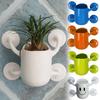 Portable Mini Flower Pot Wall Flowerpot Home Office Decoration with Suction Cup Christmas Ornament