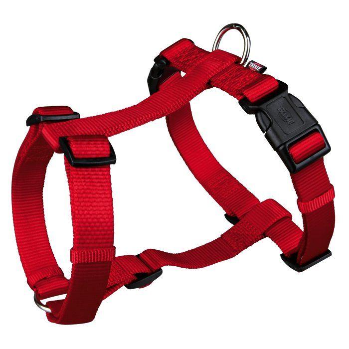 Harnais pour chien - TRIXIE - Rouge - 50-75 cm - 20 mm - Nylon - Sangles réglables - Extra épais - Confortable