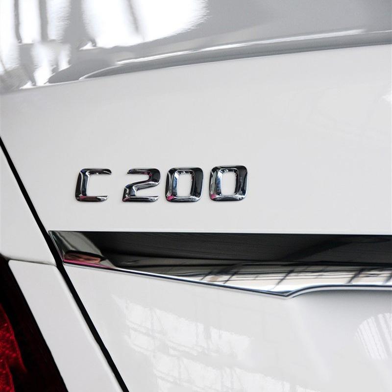 Car Sticker For W205 W204 3D ABS Chrome Car Rear Trunk Emblem Badge Letters C180 C200 C220 C250 C300 C350 4MATIC Accessories