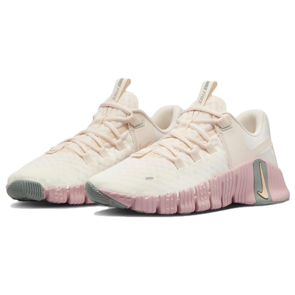 Nike Free Metcon 5 Женские кроссовки Pale Ivory Ice Peach Розовые светло-серебристые слюдяно-зеленые DV3950-102