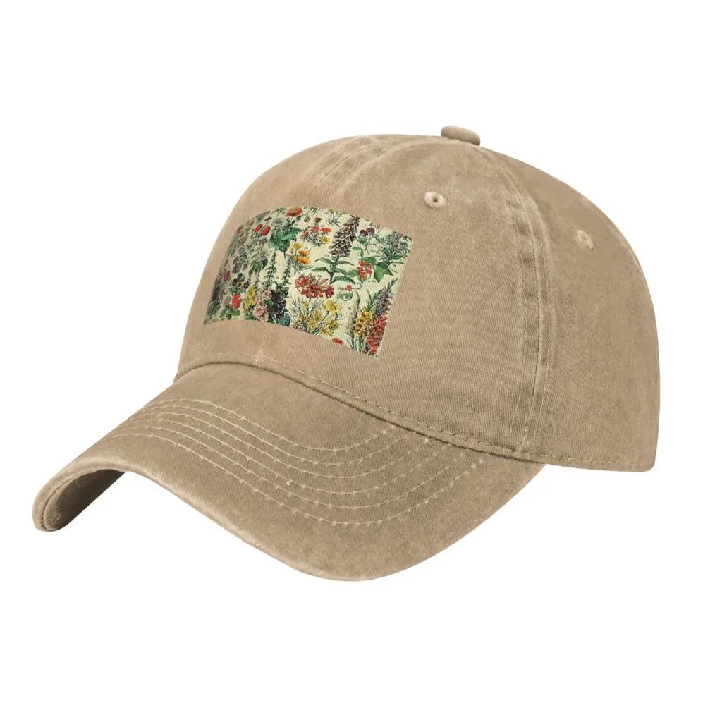 Типы Цветов Адольф Мийо Бейсболки Snapback Джинсовая Ткань Кепки Streetwear Бейсболка Ковбойская Шляпа для Унисекс