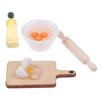 5Pcs/Set Cute Rolling Pin Egg Bowl Olive Oil Set Kitchen Accessories 1:12 Dollhouse Miniature