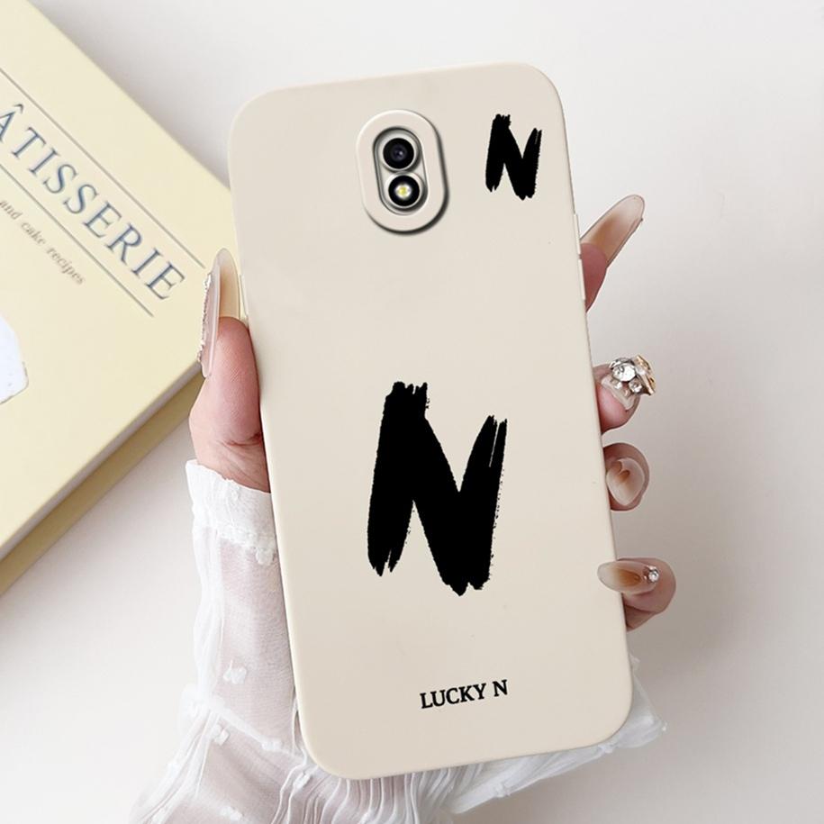 For Samsung Galaxy J7 2017 Case J730F Cover Lucky Letters Soft Silicone Protective Cover For Samsung J3 J5 Pro 2017 J7Pro Bumper
