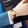 Light luxury leather quartz watch niche high-end cloth watch women's high-end small medieval watch