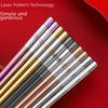 304 Stainless Steel Square Non-Slip High-Temperature Resistant Chopsticks Set for Home and Hotel Use