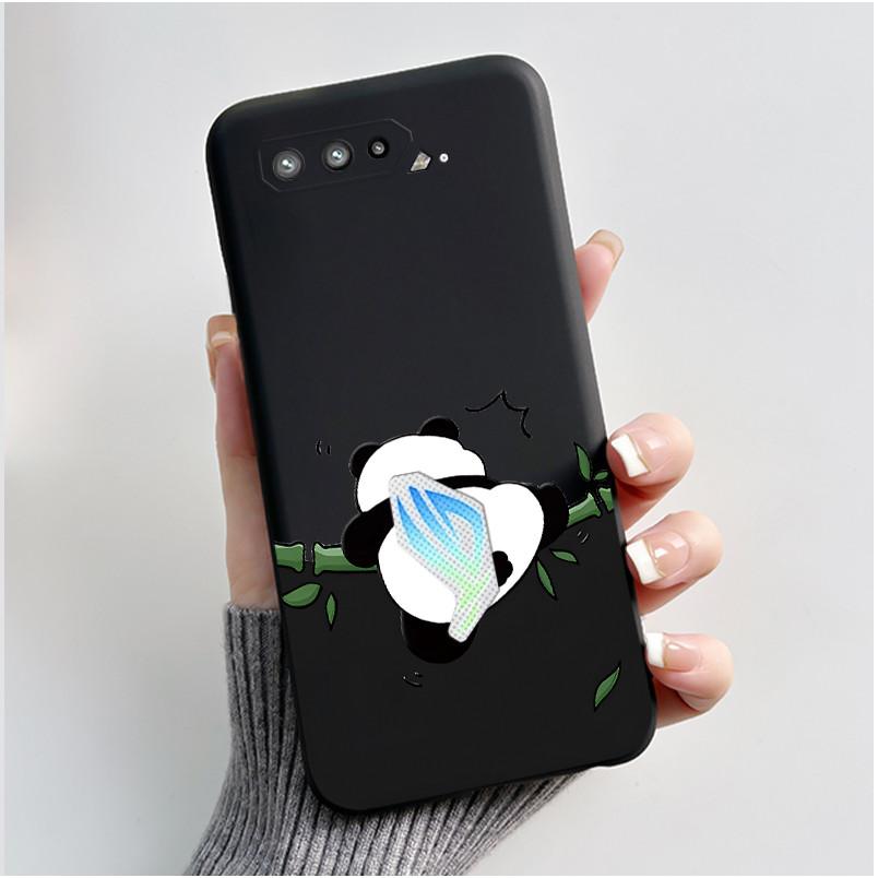 Чехол для Asus ROG Phone 5 5s ZS673KS I005DA I005DB ZS676KS Чехол Эстетичный Модный Милый Кот Мягкий Силикон Черный ТПУ Задняя Крышка