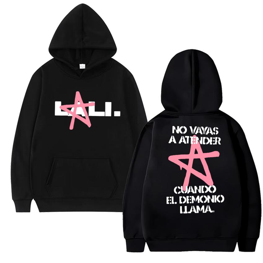 Hot Singer Lali Esposito Tour 2025 Double Sided Printed Hoodie Autumn Winter Men Women Fashion Sweatshirt Unisex Cotton Pullover