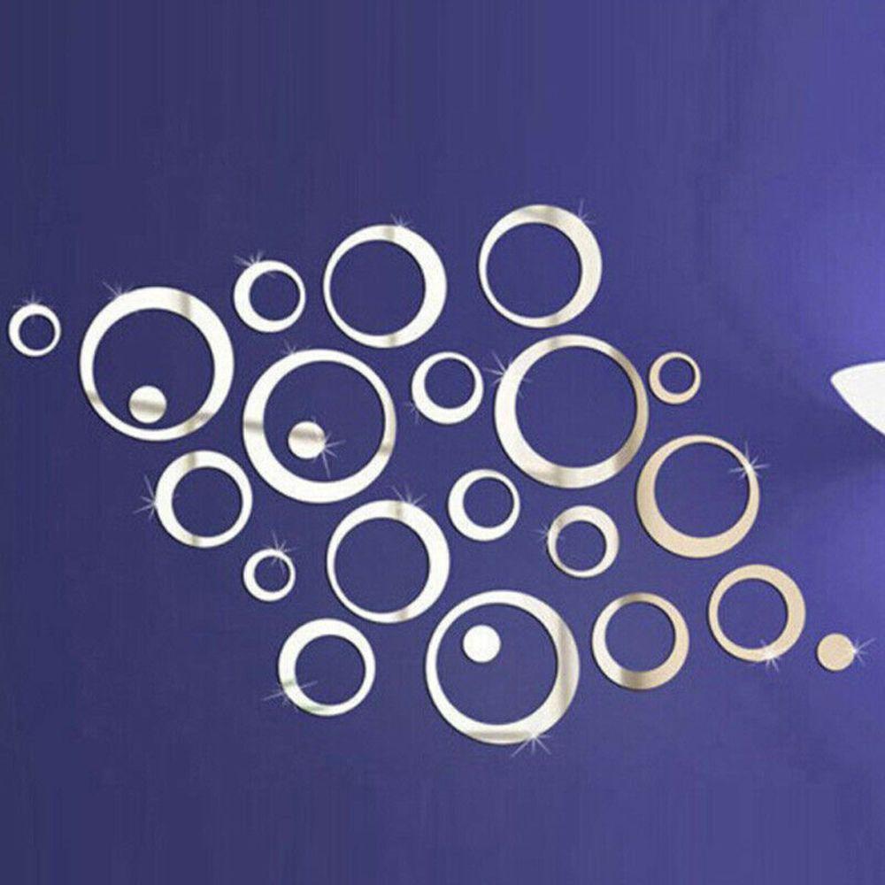 24 шт. Фоновые акриловые круглые зеркальные плитки самоклеящиеся художественные наклейки для декора своими руками на стену спальня наклейка