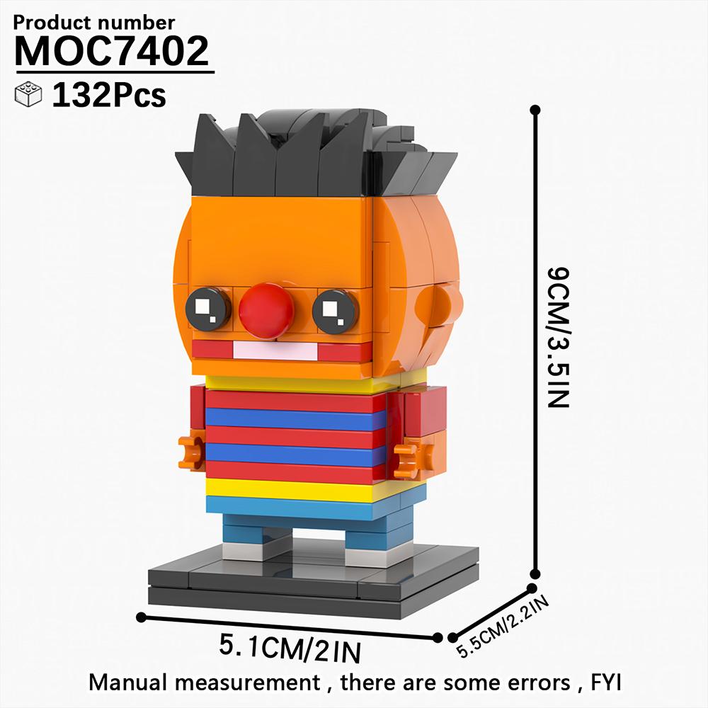MOOXI MOC Anime Brickheadz Cartoon Figures Robot Animal Building Blocks Toys For Children Adult Friends Gift 3D Medol Kit Bricks
